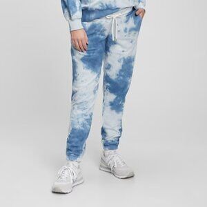 GAP Maternity Tie-Dye Joggers - Blue and White Underbelly Sweatpants Size M